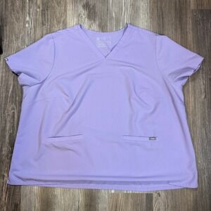 FIGS Technical Collection Lavender Purple V-Neck Scrub Top 6XL Plus Size Mens